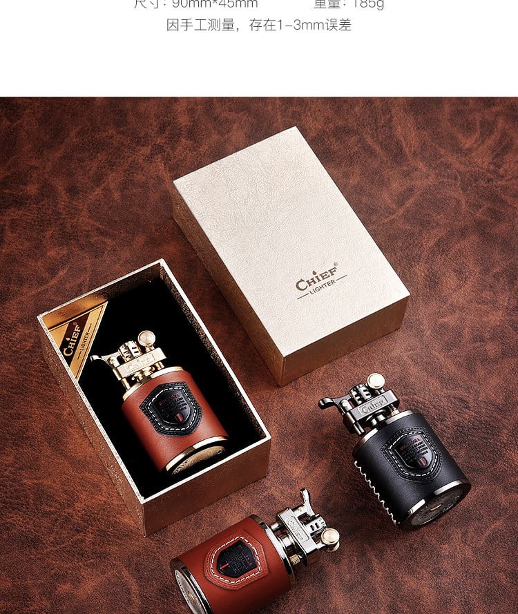 فندک بنزینی اورجینال CHIEF چیف Leather Gasoline Lighter