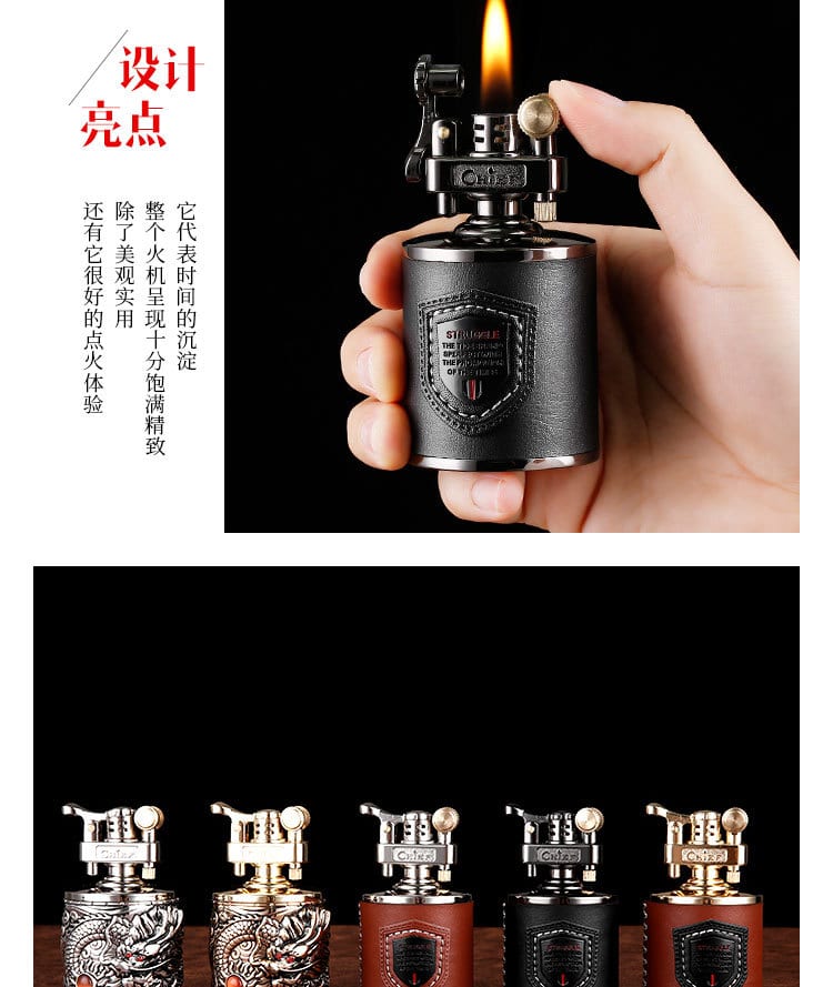 فندک بنزینی اورجینال CHIEF چیف Leather Gasoline Lighter