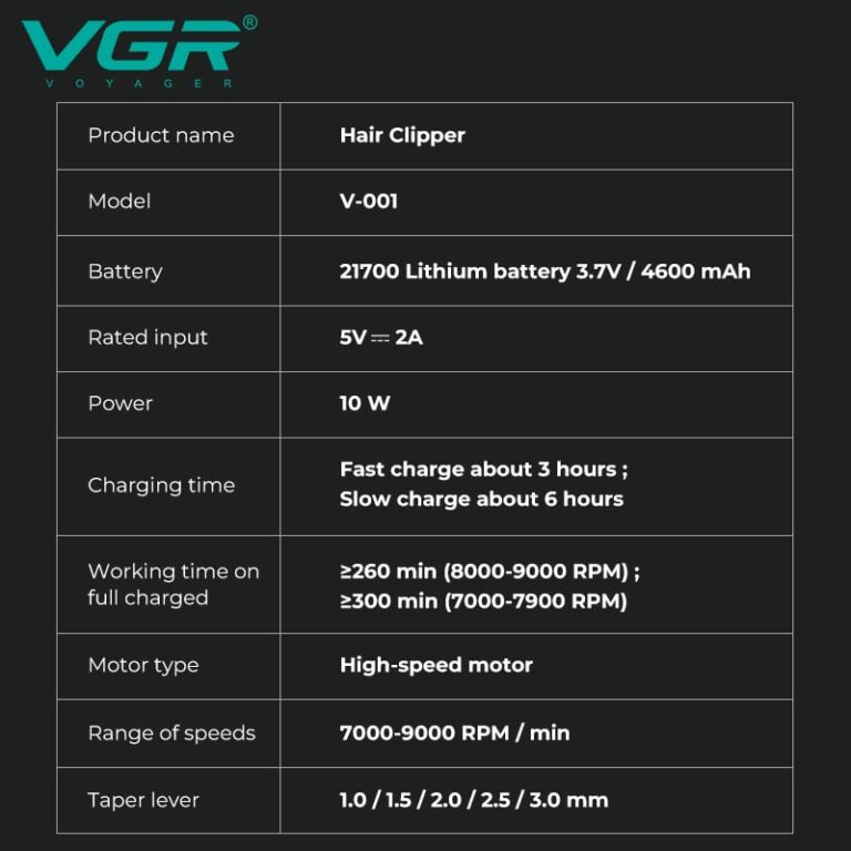 ماشین اصلاح موی سر و صورت VGR مدل V-001