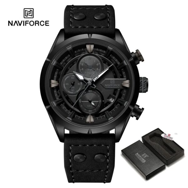 ناوی فورس NAVIFORCE بند چرم 8045 مشکی