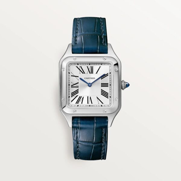 ساعت مچی زنانه کارتیه دومونت بند چرمی Cartier Santos-Dumont کد 01