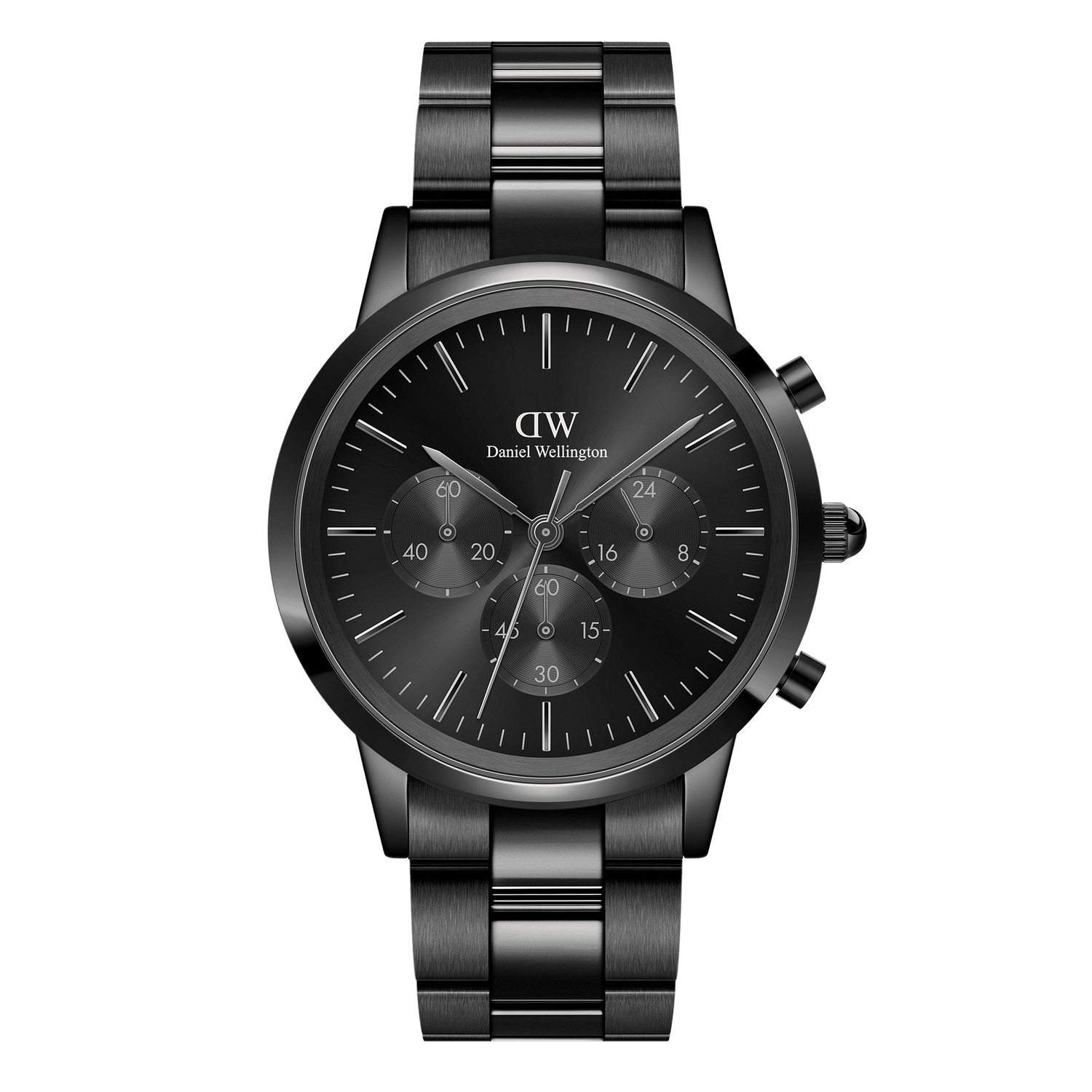 ساعت مچی مردانه دنیل ولینگتون مدل Iconic Chronograph Link Onyx