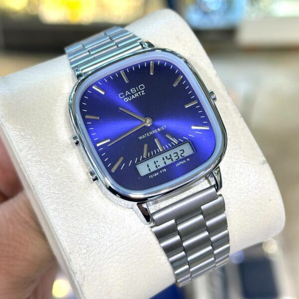 ساعت مچی کاسیو Casio Old Money آنالوک دیجیتال سیلور سرمه ای