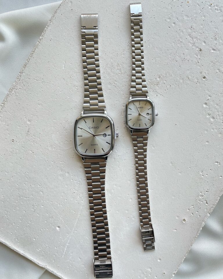 ست ساعت مچی کاسیو Casio Old Money تاریخ دار سیلور سیلور