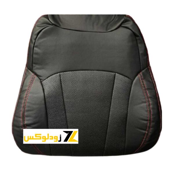 روکش صندلی چرم بک BAC X3 PRO مشکی دوخت قرمز