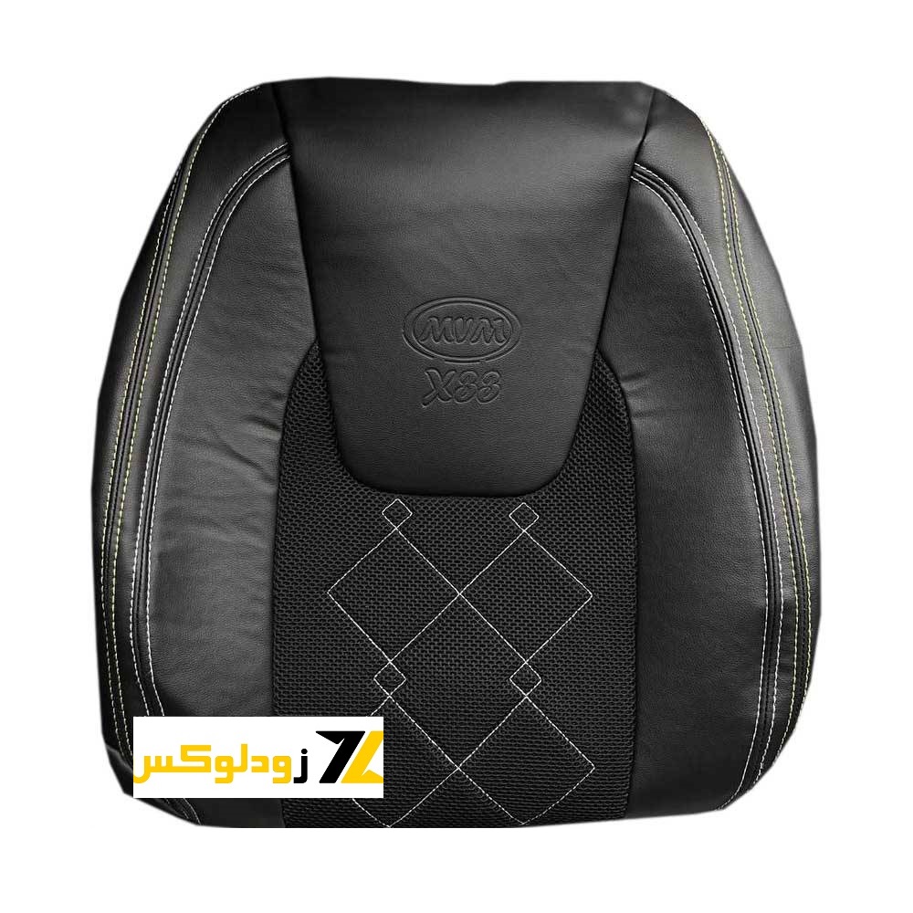 روکش صندلی چرم پارچه ام وی ام X33 کراس مشکی فابریکی دوخت فسفری