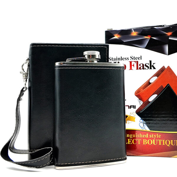 ست فلاسک با کیف چرم مدل FLNB-1290