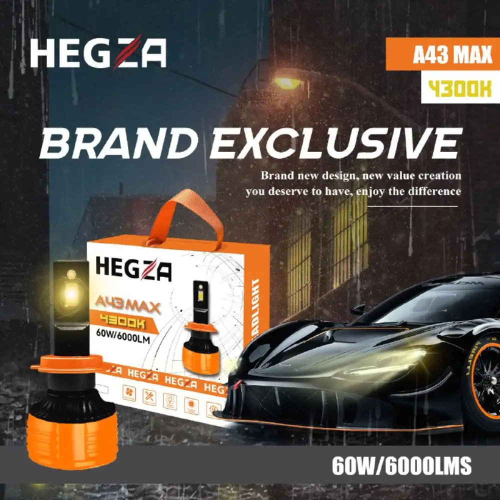 هدلایت 60 وات HEGZA A43 زیمر (زرد فابریک 4300 کلوین) - Image 4