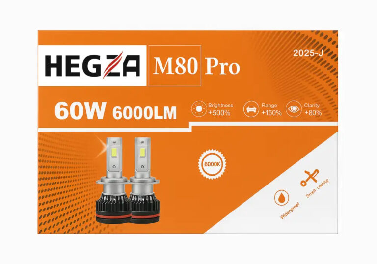 هدلایت 60 وات HEGZA M80 pro زیمر 6000K