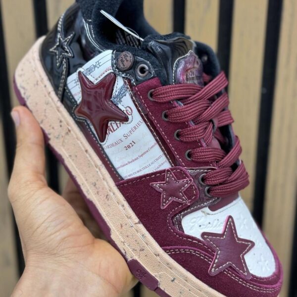 کفش کتونی زنانه کالیکستو Skateboarding Low Red Wine