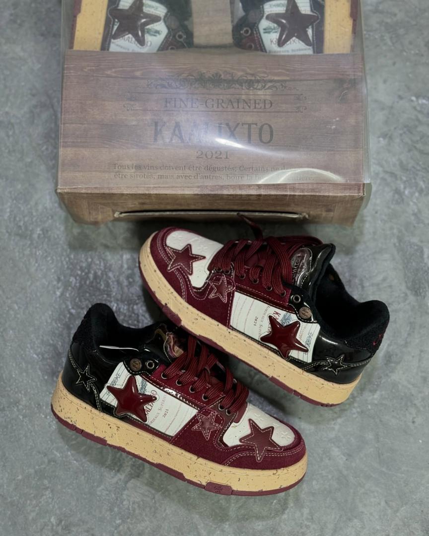 کفش کتونی زنانه کالیکستو Skateboarding Low Red Wine - تصویر 2
