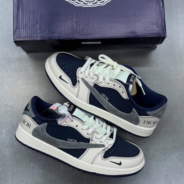 کفش کتونی مردانه نایک ایر جردن 1 Travis Scott Dior