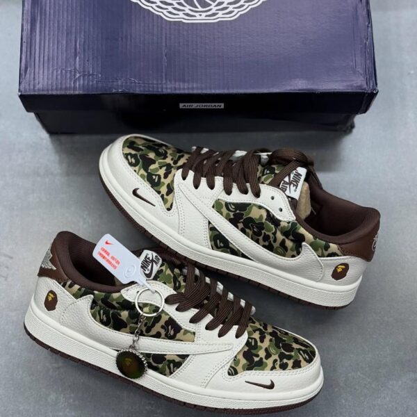 کفش کتونی مردانه نایک ایر جردن 1 Traviss Scott Bape