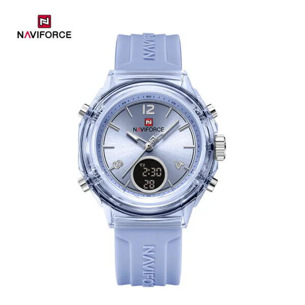 ساعت مچی زنانه ناوی فورس NAVIFORCE بند رابر NF 7109 L.BE/L.BE