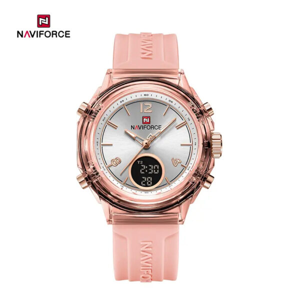 ساعت مچی زنانه ناوی فورس NAVIFORCE بند رابر NF 7109 P/W