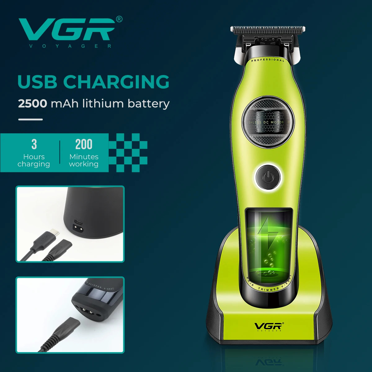 ماشین اصلاح خط زن وی جی آر مدل VGR V-880T Trimmer - Image 7