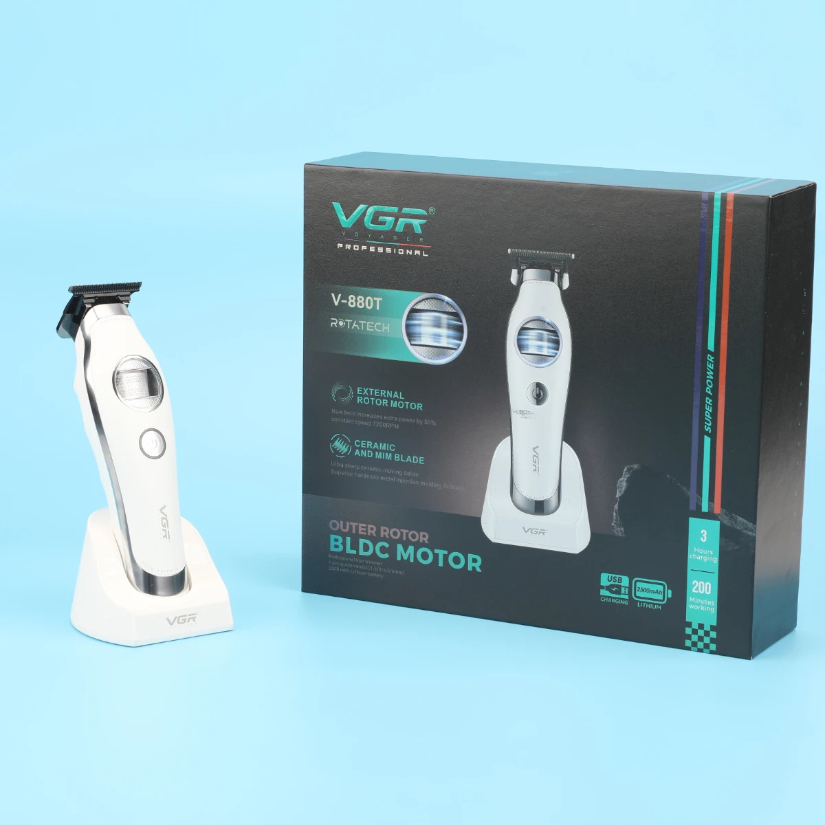 ماشین اصلاح خط زن وی جی آر مدل VGR V-880T Trimmer - Image 9