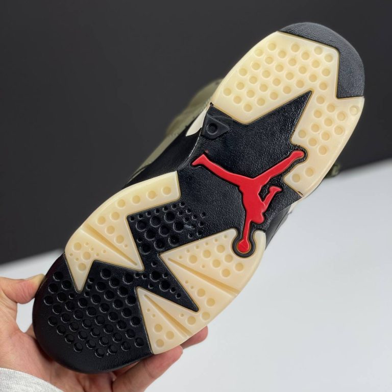 کفش کتونی مردانه ایر جردن ۶ تراویس اسکات الیو مسترNike Air Jordan 6 Travis Scott Olive - Image 4