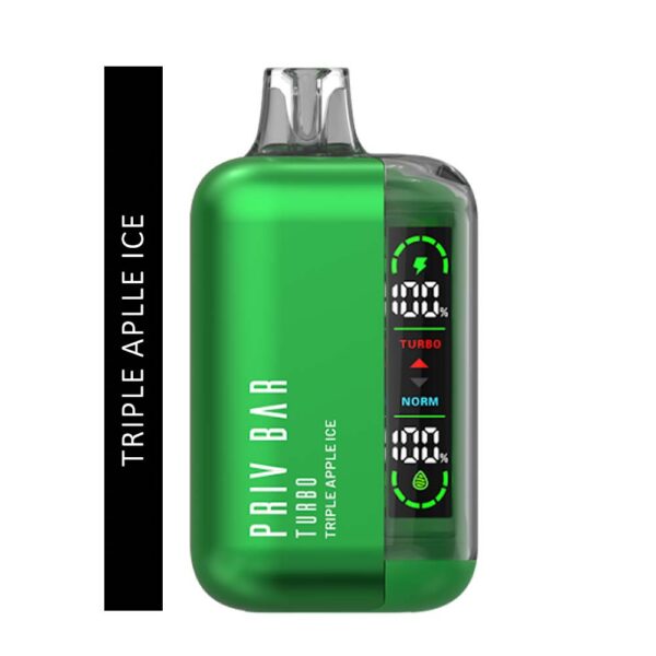 پاد یکبار مصرف سه سیب یخ 15000 پاف Priv Bar Turbo