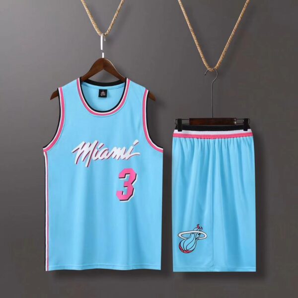 ست تاپ و شلوارک بسکتبالی وارداتی مدل Miami Heat (چین) (MK)