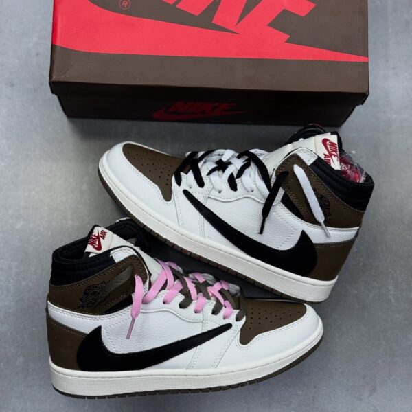 کفش کتونی مردانه نایک ایر جردن 1 Air Jordan 1 Travis Scott Mocha