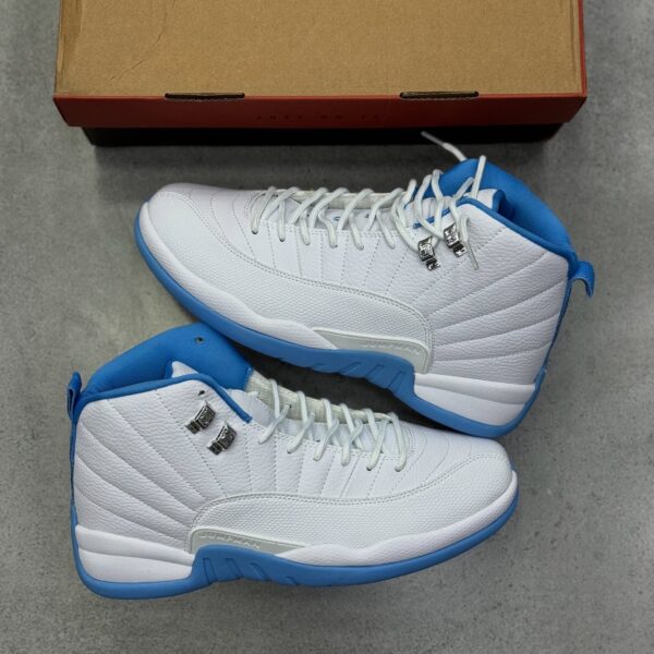 کفش کتونی مردانه نایک ایر جردن 12 Air Jordan 12 White and University Blue
