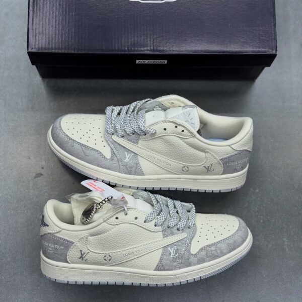 کفش کتونی زنانه و مردانه نایک ایر جردن Louis Vuitton x Travis Scott Jordan 1
