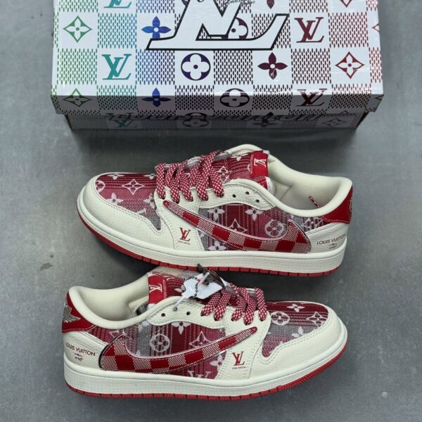 کفش کتونی زنانه و مردانه نایک ایر جردن Louis Vuitton x Travis Scott Jordan 1