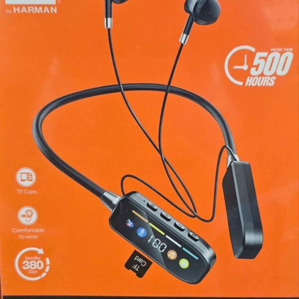 هندفری بلوتوثی گردنی مانیتور دار و مموری برند JBL مدل KG-105 (MK)