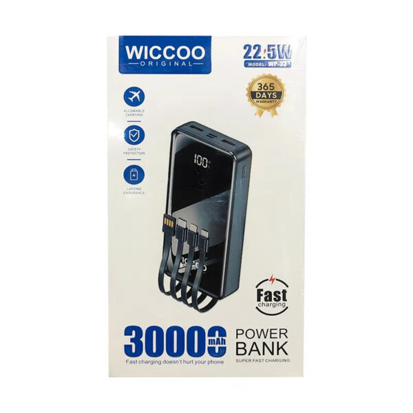 پاوربانک 30000 میلی آمپر ویکو مدل Wiccoo WP-33  (MK)