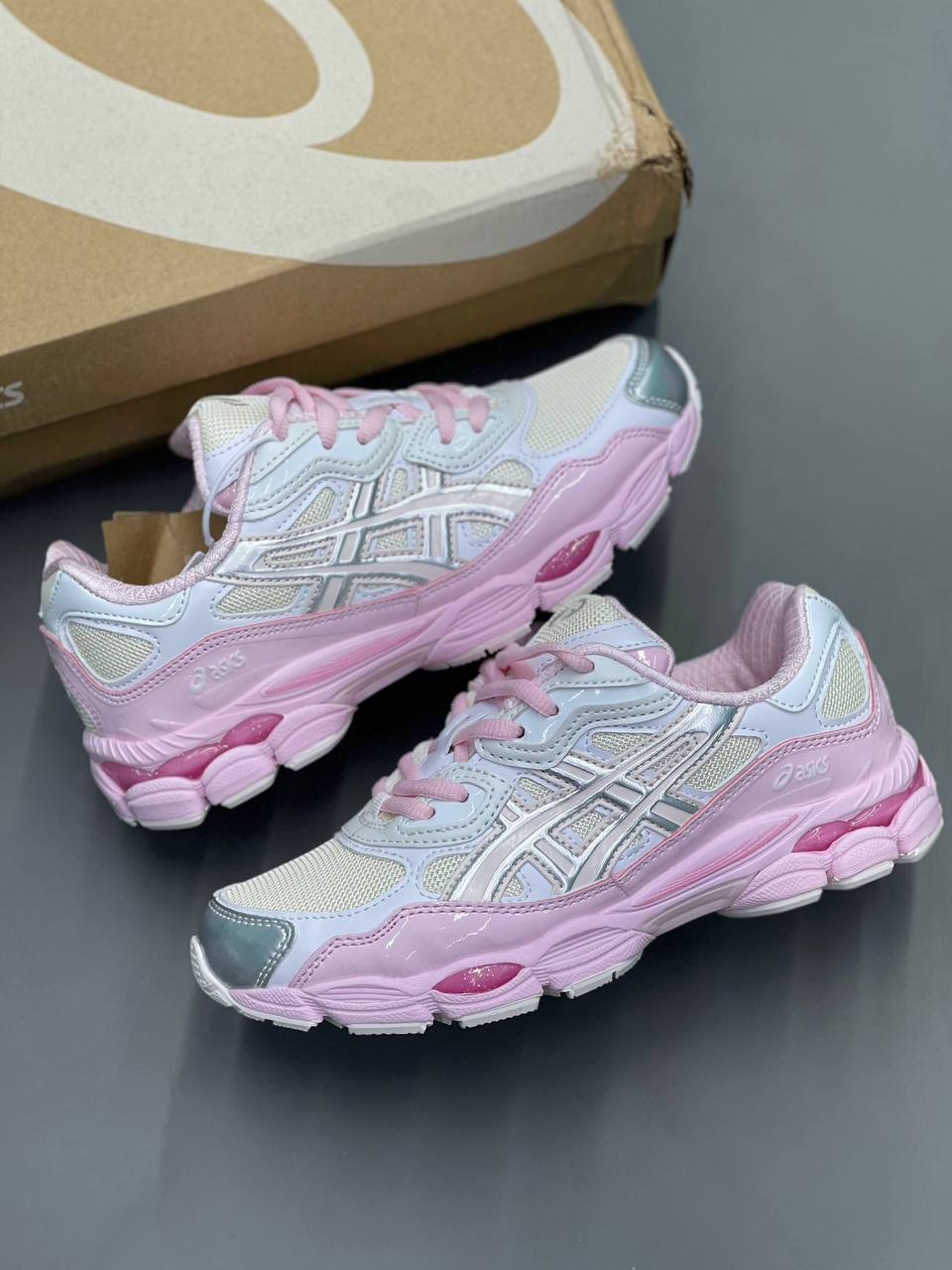 کفش کتونی زنانه اسیکس Gel Nyc X Kicki Yang Zhang Cream Pink - تصویر 2