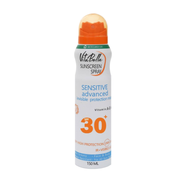 اسپری ضد آفتاب ویتابلا SPF 30 مناسب صورت و بدن