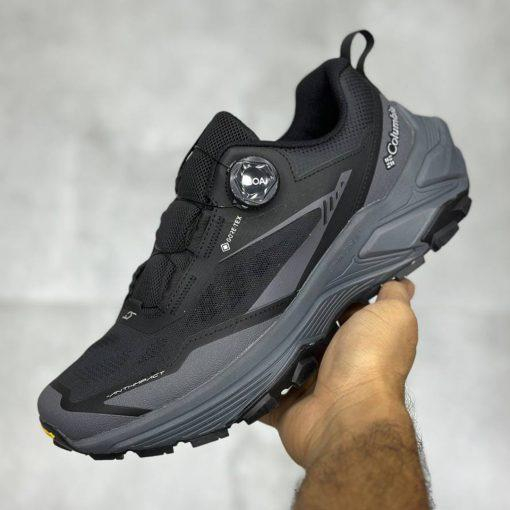 کفش کتونی مردانه کلمبیا تریل گورتکس مشکی طوسی Columbia GORE-TEX Trail BOA