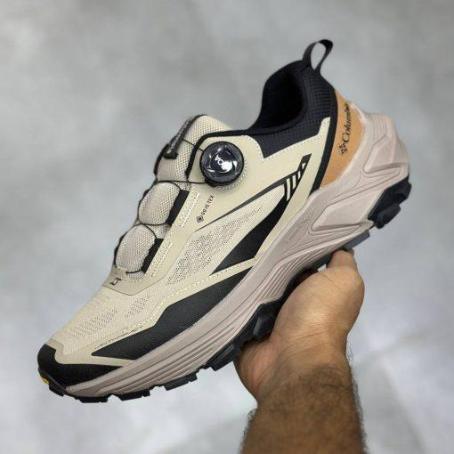 کفش کتونی مردانه کلمبیا تریل گورتکس بژ مشکی Columbia GORE-TEX Trail BOA