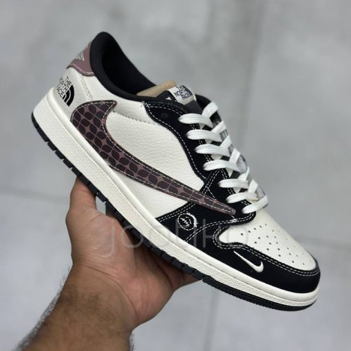 کفش کتونی مردانه نایک ایر جردن Nike Air Jordan 1 Low Northface white black brown