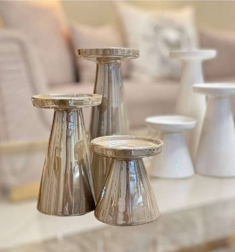 شمعدان سه سایز لارا رنگ لاستر (MB)