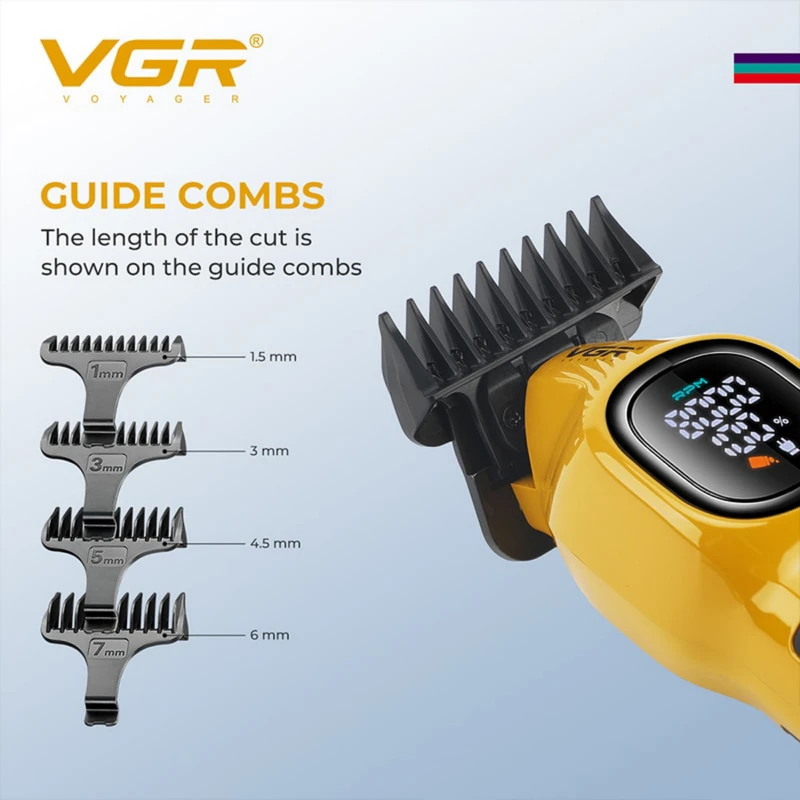 ماشین اصلاح موی سر و صورت شارژی وی جی ار مدل V-886T - Image 3
