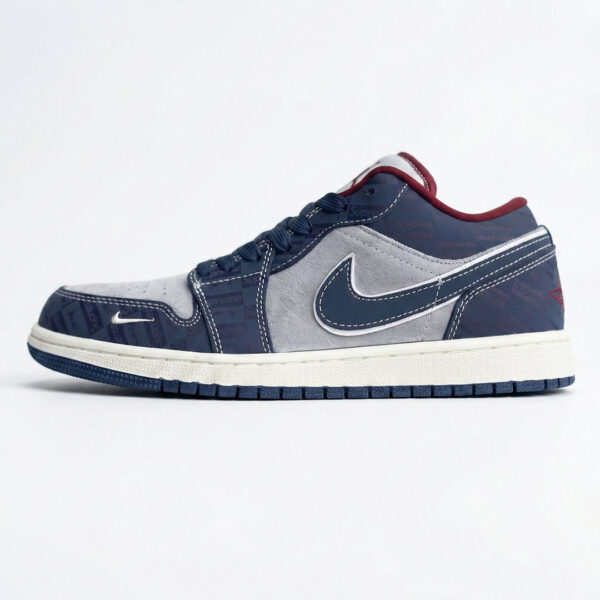 کفش کتونی زنانه ایر جردن سوپریم سرمه‌ای طوسی Jordan 1 Low Supreme Midnight Navy
