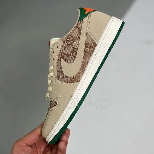 کفش کتونی مردانه نایک ایر جردن 1 تراویس اسکات گوچی Air Jordan1 Low X Travis Scott Gucci - Image 5