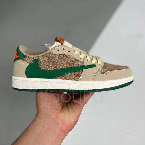 کفش کتونی مردانه نایک ایر جردن 1 تراویس اسکات گوچی Air Jordan1 Low X Travis Scott Gucci - Image 4