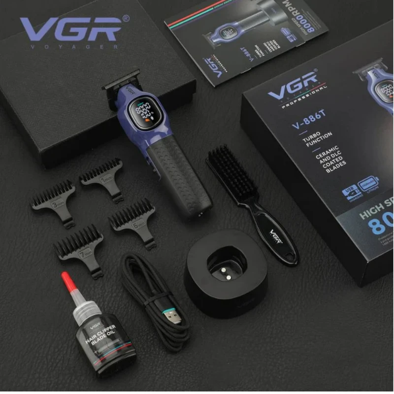 ماشین اصلاح موی سر و صورت شارژی وی جی ار مدل V-886T - Image 4
