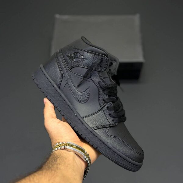 کفش کتونی زنانه و مردانه نایک ایر جردن 1 Jordan 1 Mid Triple Black