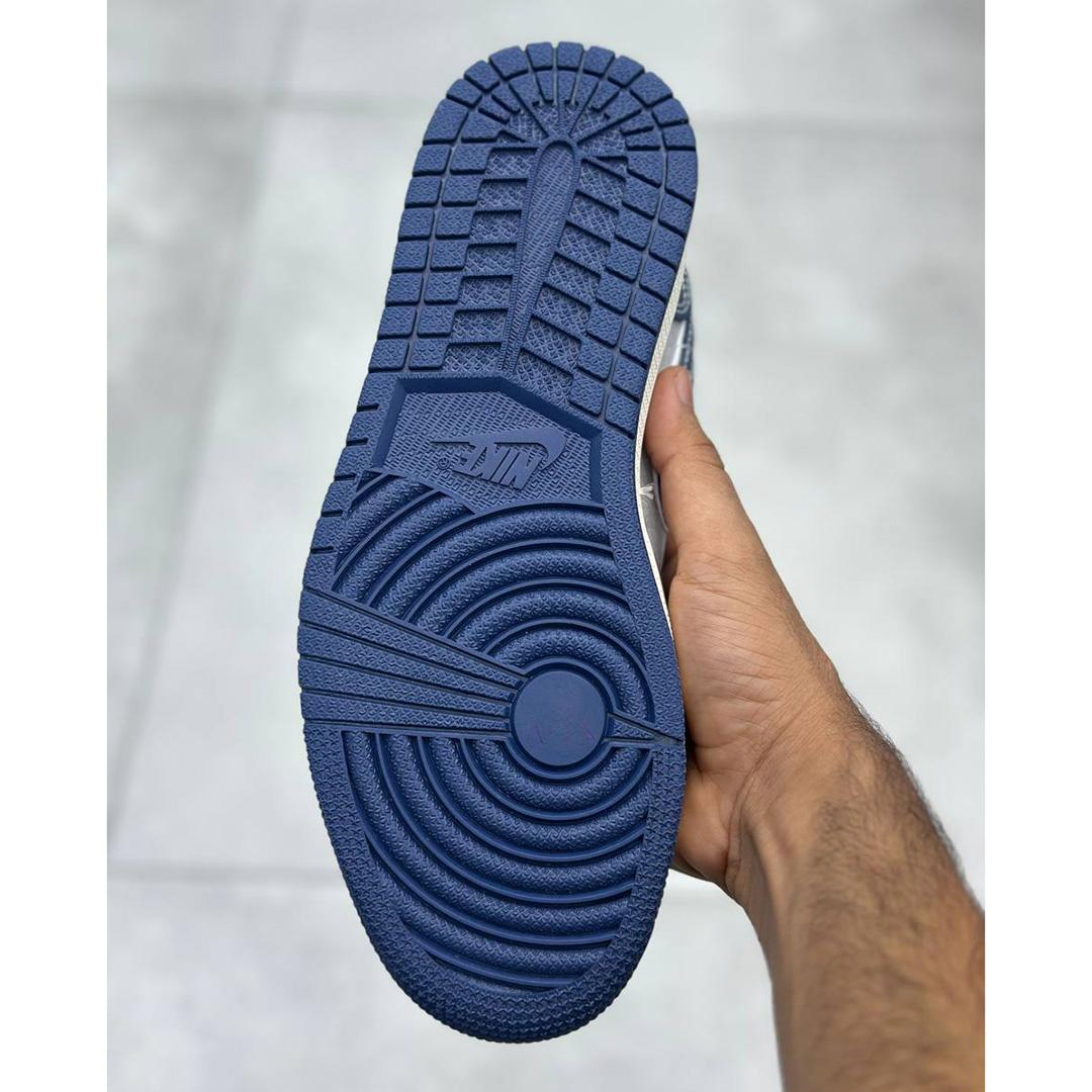 کفش کتونی زنانه ایر جردن سوپریم سرمهای طوسی Jordan 1 Low Supreme Midnight Navy - Image 3