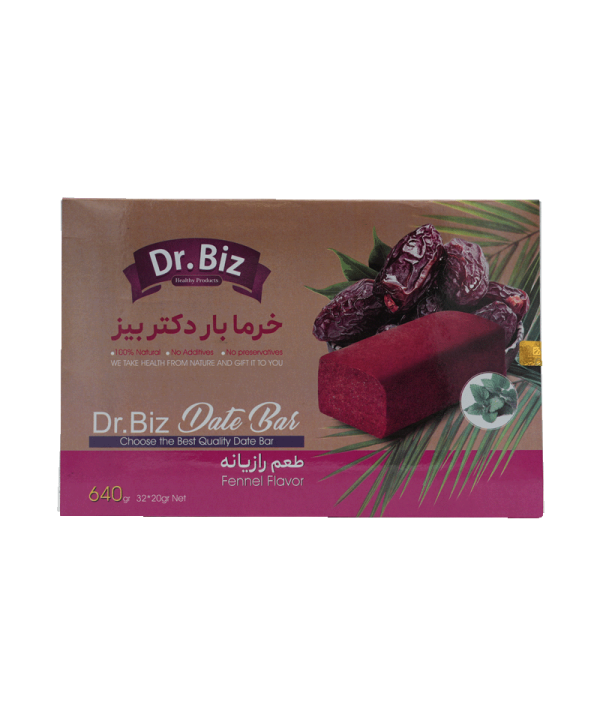 خرما بار تقویتی دکتر بیز با طعم رازیانه (MV) 640 گرم