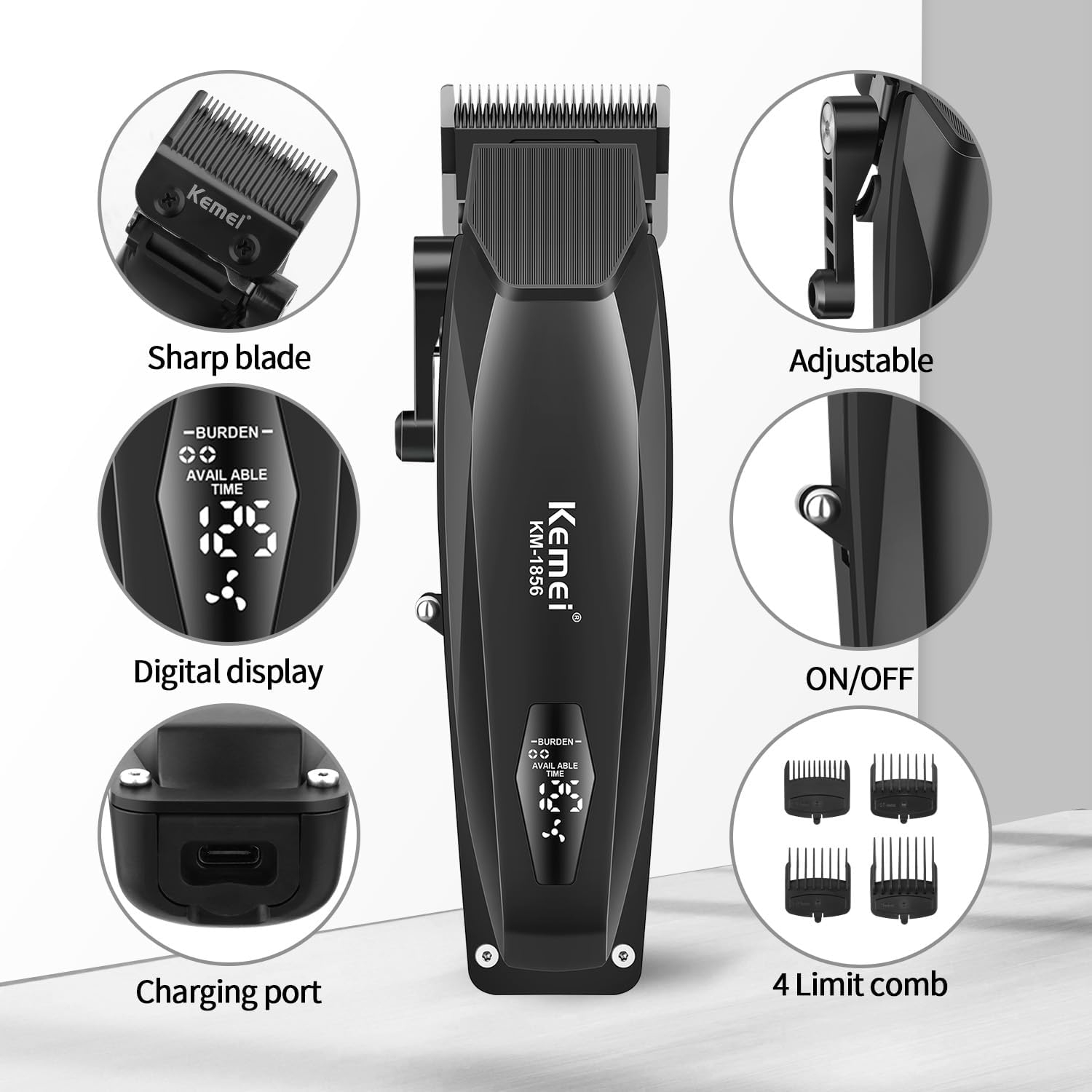 ماشین اصلاح حجم زن کیمی مدل KEMEI KM-1856 - Image 4
