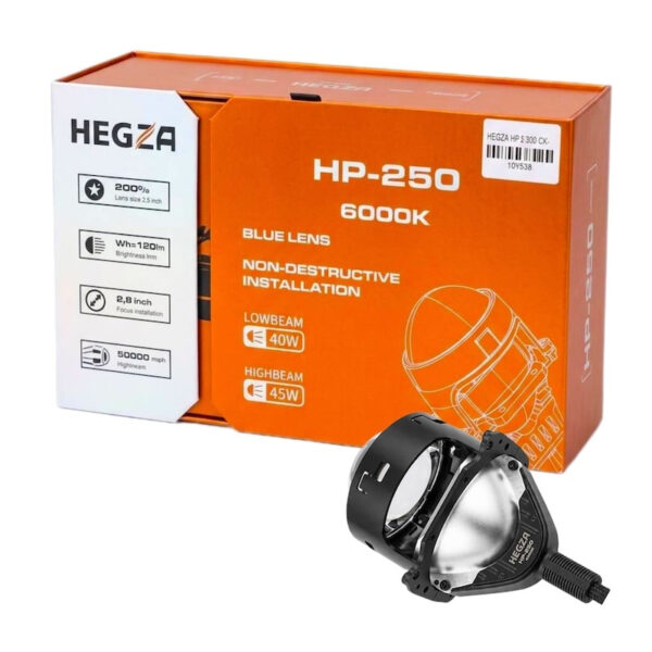 لنز چراغ HEGZA HP-250 سفید 6000 کلوین 2.5 اینچ