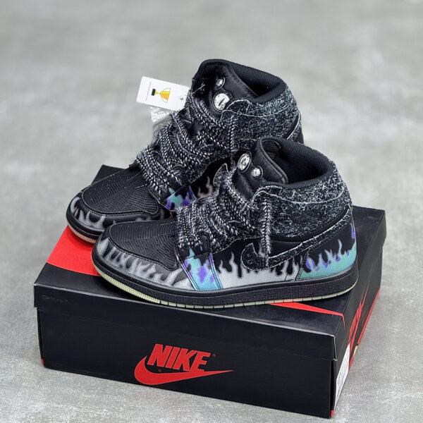 کفش کتونی مردانه نایک جردن 1 چشم گربه (شبنما) Nike Air Jordan 1 High Cat Eye Reflective