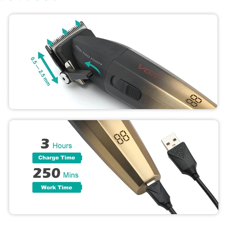 ماشین اصلاح حرفه ای وی جی آر مدل V-003 (AR) - تصویر 4