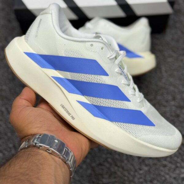 کفش کتونی مردانه آدیداس آدیزیرو سفید آبی adidas Adizero Evo