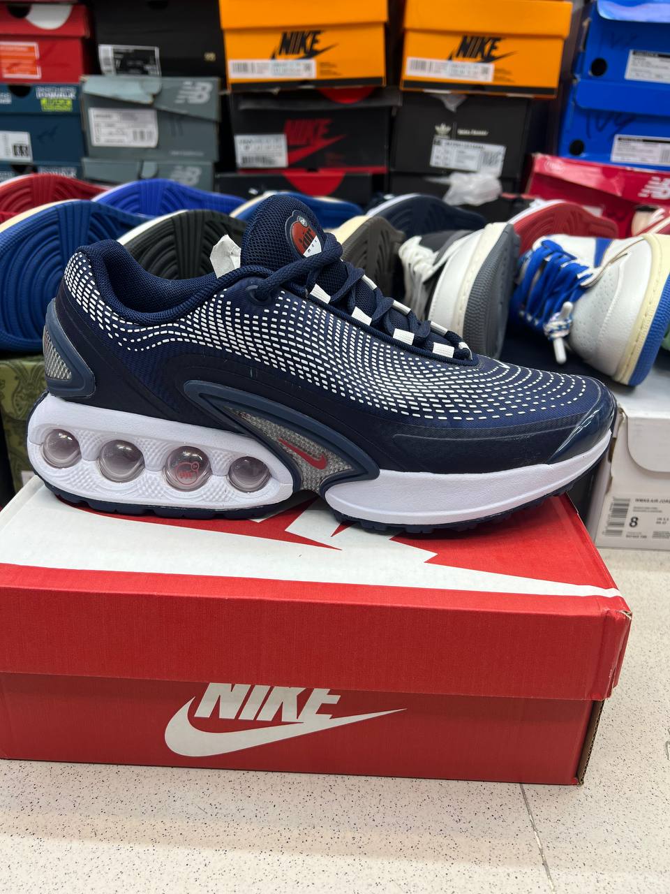 کفش کتونی مردانه نایک ایرمکس Nike Air Ma DN Navy Blue/White - Image 4